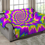 Abstract Spiral Moving Optical Illusion Loveseat Protector