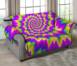 Abstract Spiral Moving Optical Illusion Loveseat Protector