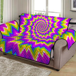 Abstract Spiral Moving Optical Illusion Loveseat Protector