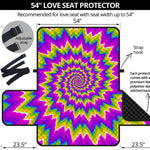 Abstract Spiral Moving Optical Illusion Loveseat Protector