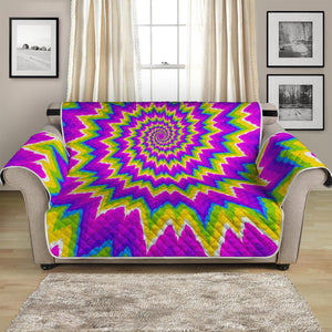 Abstract Spiral Moving Optical Illusion Loveseat Protector