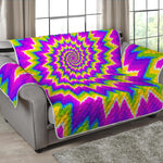 Abstract Spiral Moving Optical Illusion Loveseat Protector