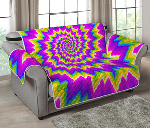 Abstract Spiral Moving Optical Illusion Loveseat Protector