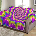 Abstract Spiral Moving Optical Illusion Loveseat Protector