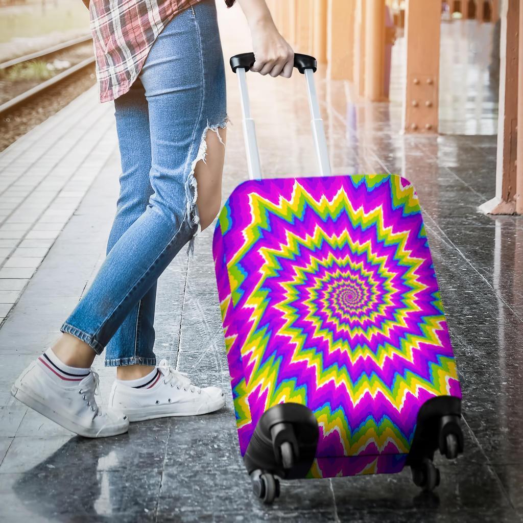 Abstract Spiral Moving Optical Illusion Luggage Cover GearFrost