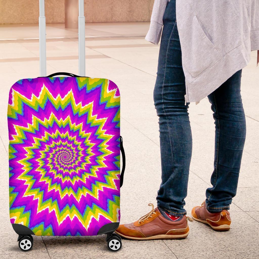 Abstract Spiral Moving Optical Illusion Luggage Cover GearFrost