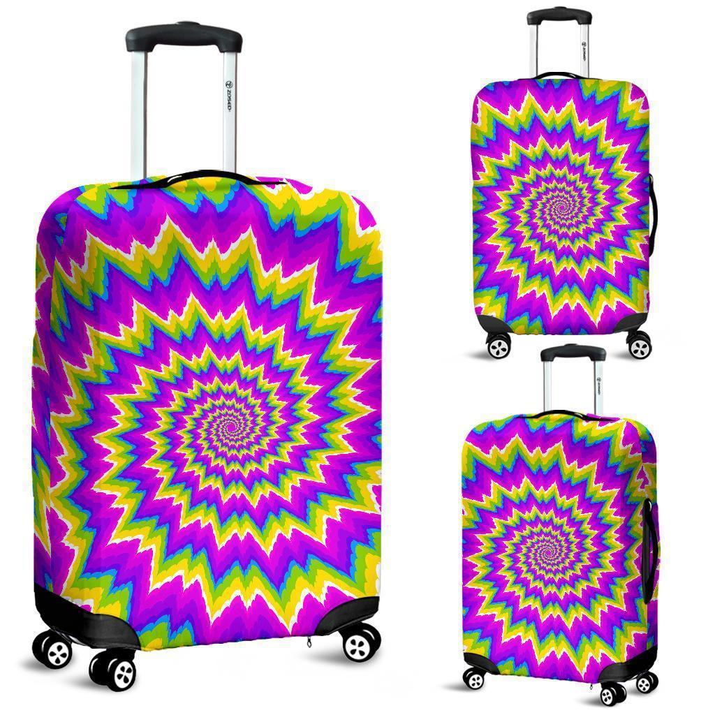 Abstract Spiral Moving Optical Illusion Luggage Cover GearFrost