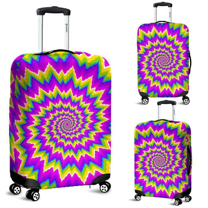 Abstract Spiral Moving Optical Illusion Luggage Cover GearFrost