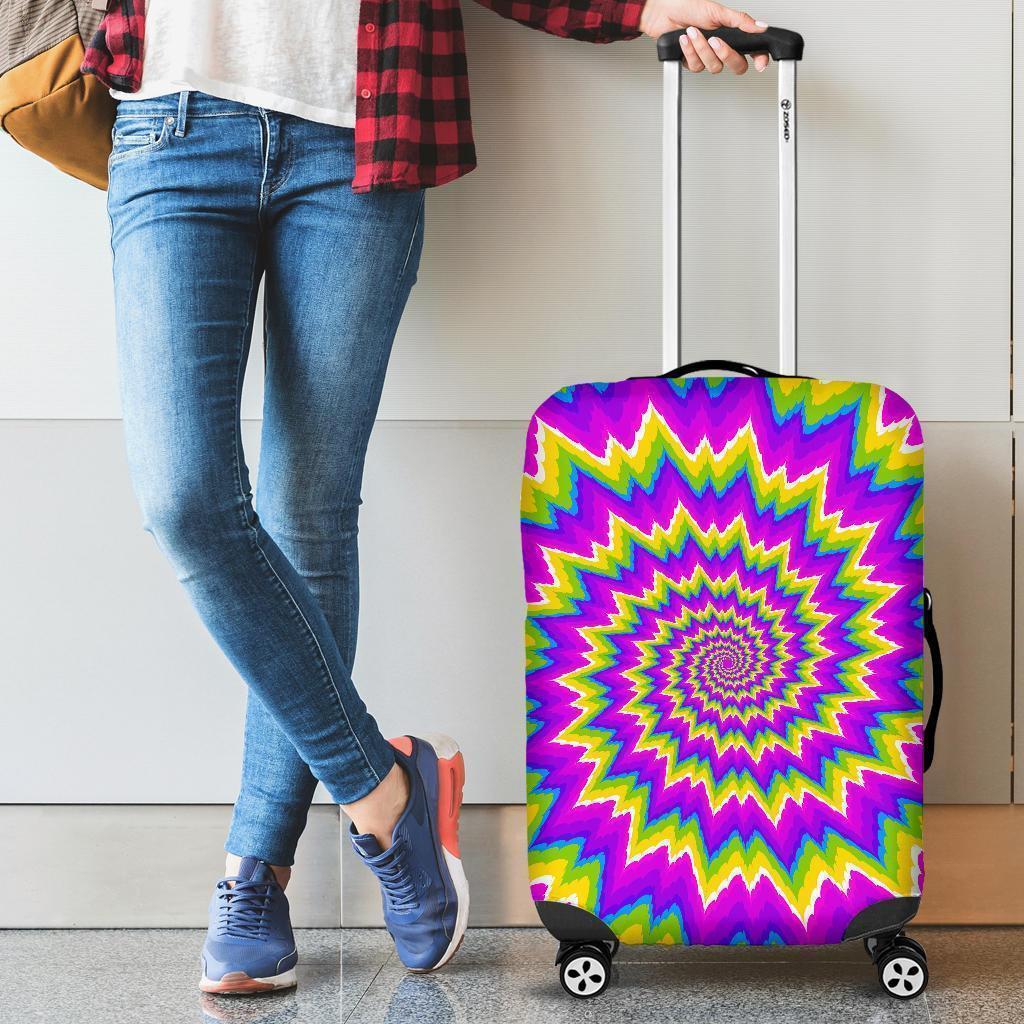 Abstract Spiral Moving Optical Illusion Luggage Cover GearFrost