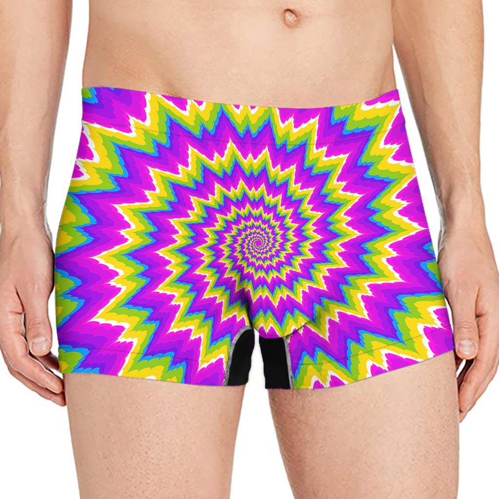 Abstract Spiral Moving Optical Illusion Men's Boxer Briefs