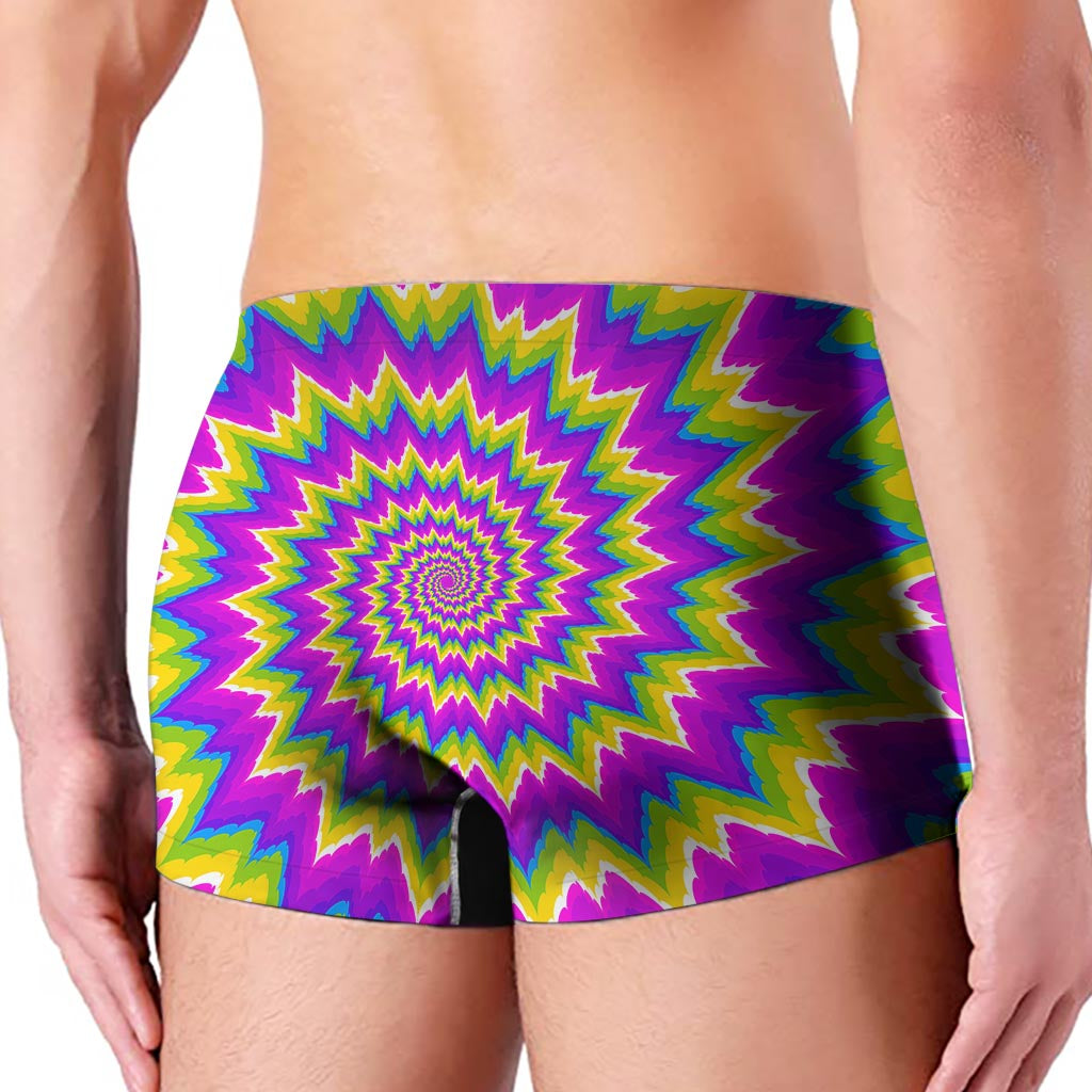 Abstract Spiral Moving Optical Illusion Men's Boxer Briefs