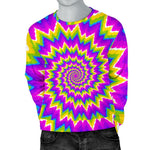 Abstract Spiral Moving Optical Illusion Men's Crewneck Sweatshirt GearFrost
