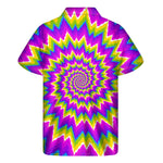 Abstract Spiral Moving Optical Illusion Men's Short Sleeve Shirt