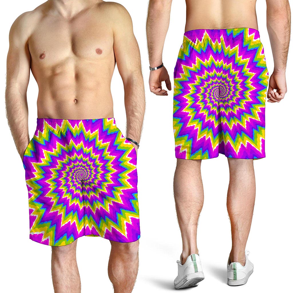 Abstract Spiral Moving Optical Illusion Men's Shorts