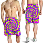 Abstract Spiral Moving Optical Illusion Men's Shorts