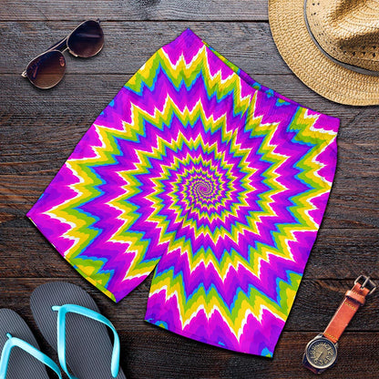 Abstract Spiral Moving Optical Illusion Men's Shorts
