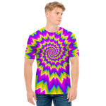 Abstract Spiral Moving Optical Illusion Men's T-Shirt