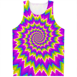 Abstract Spiral Moving Optical Illusion Men's Tank Top