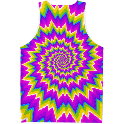 Abstract Spiral Moving Optical Illusion Men's Tank Top