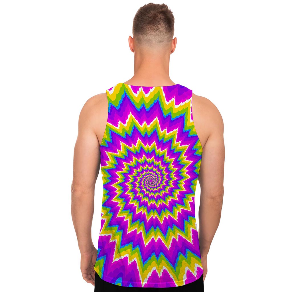 Abstract Spiral Moving Optical Illusion Men's Tank Top