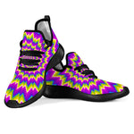 Abstract Spiral Moving Optical Illusion Mesh Knit Shoes GearFrost