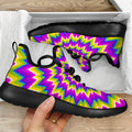Abstract Spiral Moving Optical Illusion Mesh Knit Shoes