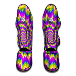 Abstract Spiral Moving Optical Illusion Muay Thai Shin Guard