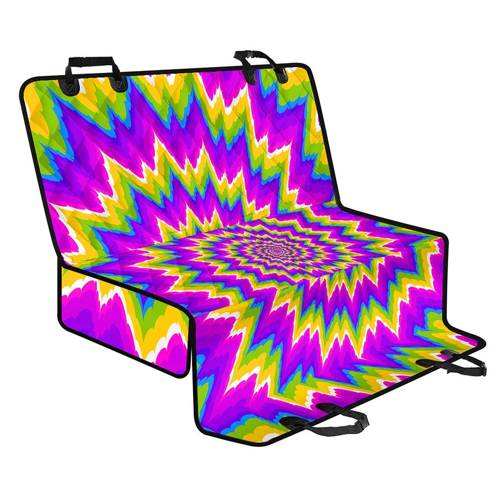 Abstract Spiral Moving Optical Illusion Pet Car Back Seat Cover