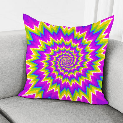 Abstract Spiral Moving Optical Illusion Pillow Cover