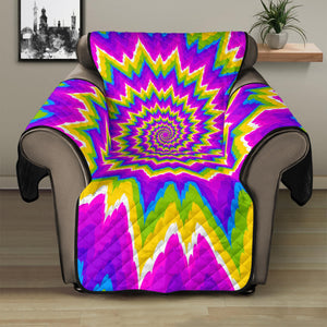 Abstract Spiral Moving Optical Illusion Recliner Protector