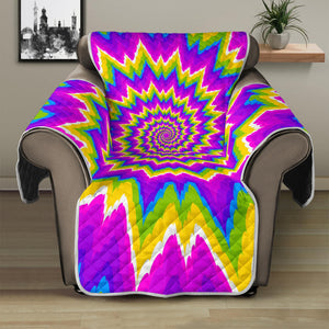 Abstract Spiral Moving Optical Illusion Recliner Protector