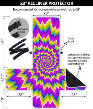 Abstract Spiral Moving Optical Illusion Recliner Protector