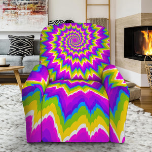 Abstract Spiral Moving Optical Illusion Recliner Slipcover