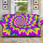 Abstract Spiral Moving Optical Illusion Sofa Protector