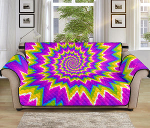 Abstract Spiral Moving Optical Illusion Sofa Protector