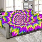 Abstract Spiral Moving Optical Illusion Sofa Protector