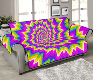 Abstract Spiral Moving Optical Illusion Sofa Protector