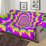 Abstract Spiral Moving Optical Illusion Sofa Protector