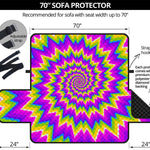 Abstract Spiral Moving Optical Illusion Sofa Protector