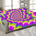 Abstract Spiral Moving Optical Illusion Sofa Protector