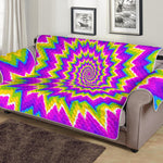 Abstract Spiral Moving Optical Illusion Sofa Protector