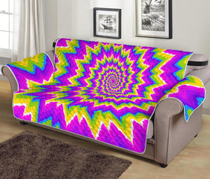 Abstract Spiral Moving Optical Illusion Sofa Protector