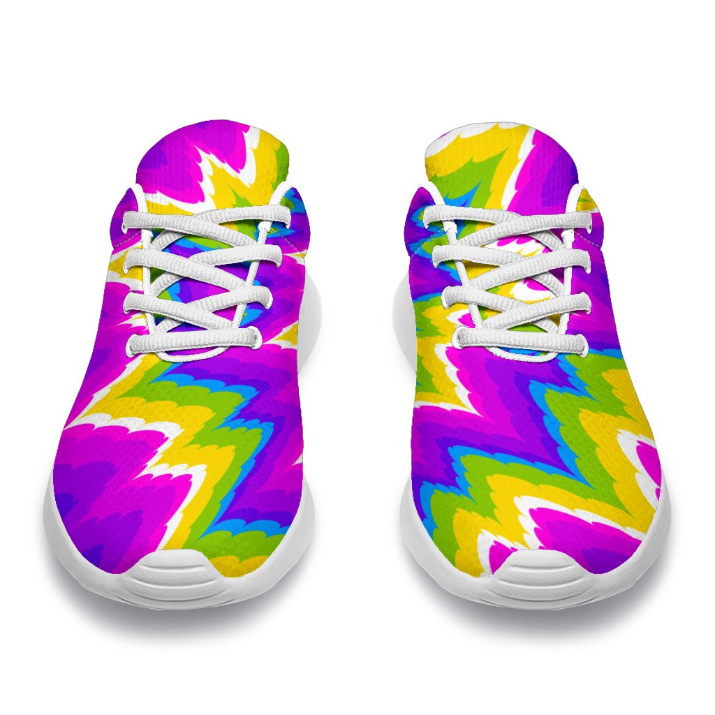 Abstract Spiral Moving Optical Illusion Sport Shoes GearFrost