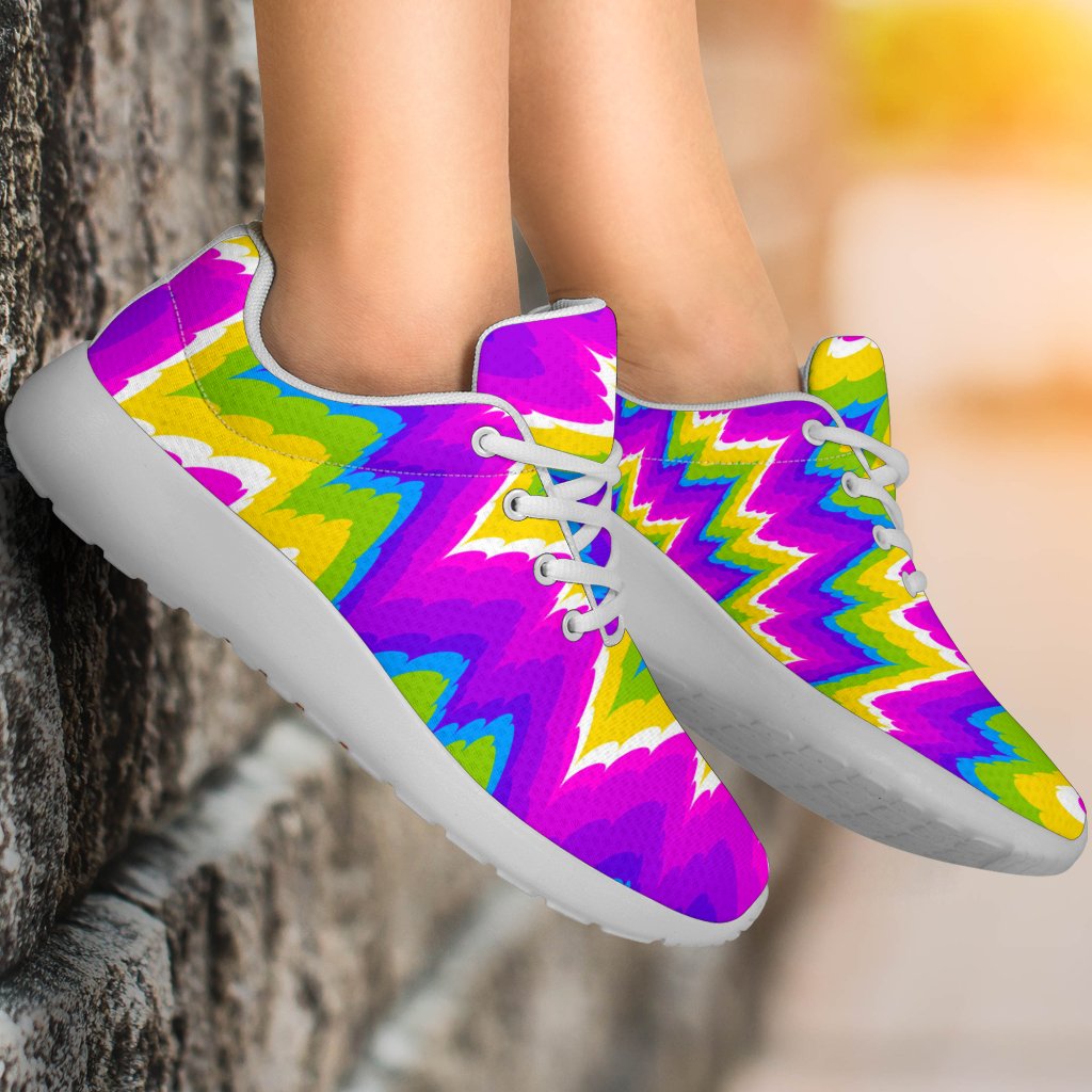 Abstract Spiral Moving Optical Illusion Sport Shoes GearFrost