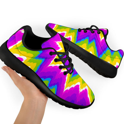 Abstract Spiral Moving Optical Illusion Sport Shoes GearFrost