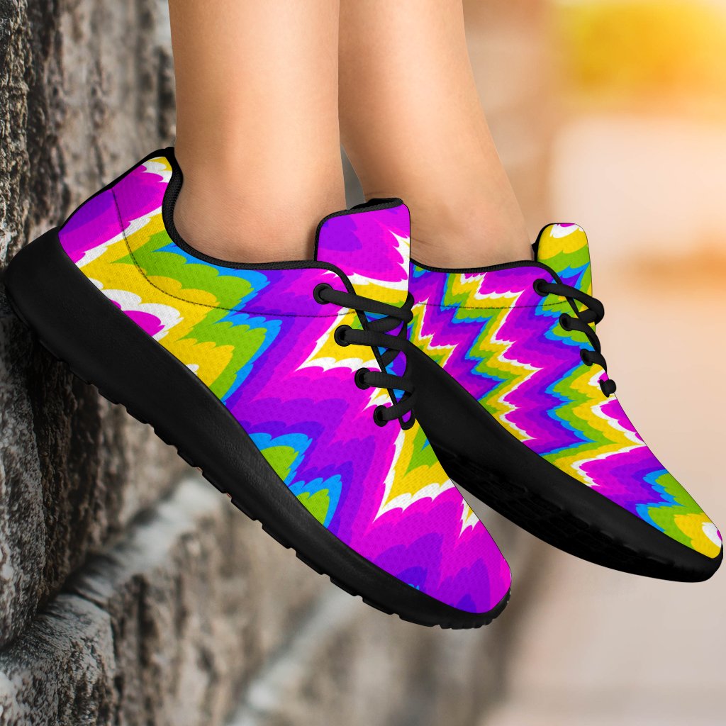 Abstract Spiral Moving Optical Illusion Sport Shoes GearFrost