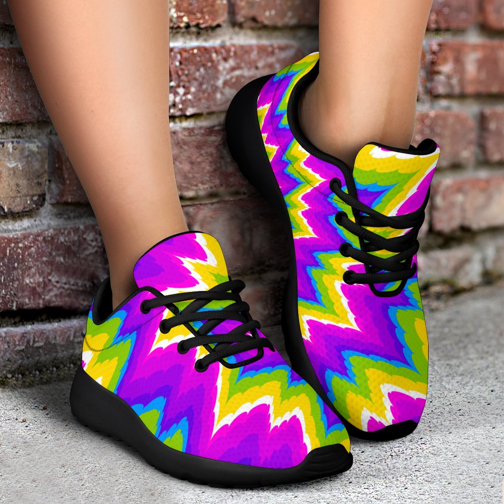 Abstract Spiral Moving Optical Illusion Sport Shoes GearFrost