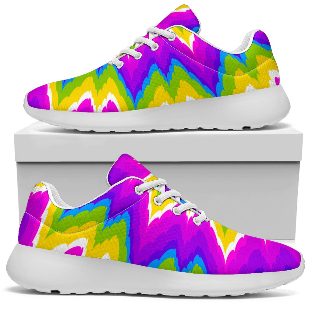 Abstract Spiral Moving Optical Illusion Sport Shoes GearFrost