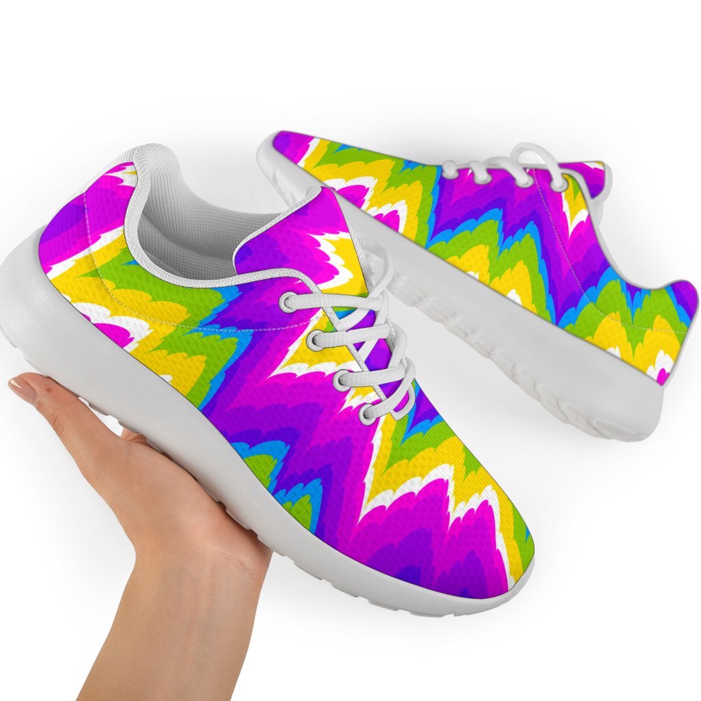 Abstract Spiral Moving Optical Illusion Sport Shoes GearFrost