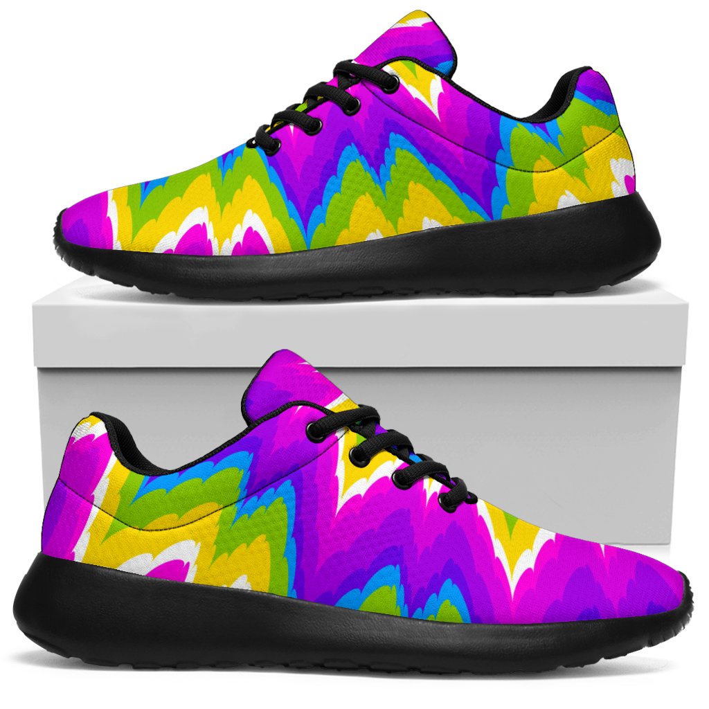 Abstract Spiral Moving Optical Illusion Sport Shoes GearFrost